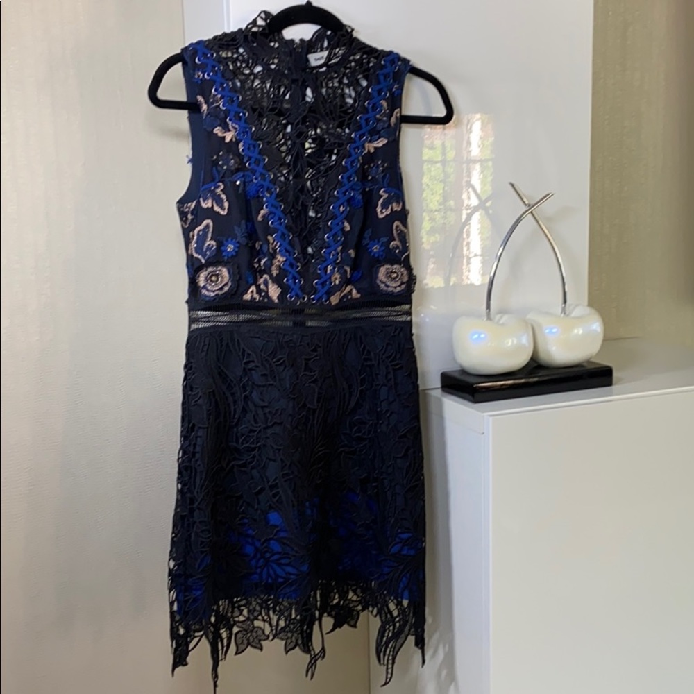 Self-Portrait Lace Mini Dress